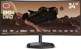 Cooler Master מסך מחשב קעור לגיימינג CoolerMaster 34" GM34-CWQ2 VA UWQHD 180Hz 0.5ms 1500R CMI-GM34-CWQ2
