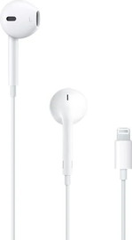 APPLE אוזניות In-ear מקוריות של Apple עם חיבור Lightning, בקר שליטה ומיקרופון