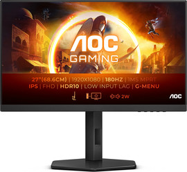 AOC מסך מחשב לגיימינג AOC 27" IPS FHD 180Hz 0.5ms 27G4X