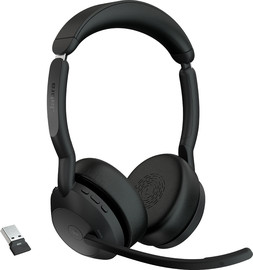 JABRA אוזניות קשת אלחוטיות עם מיקרופון מובנה Jabra Evolve2 55 MS USB-A Stereo