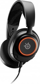 SteelSeries אוזניות קשת חוטיות לגיימינג SteelSeries Arctis Nova 3 בצבע שחור