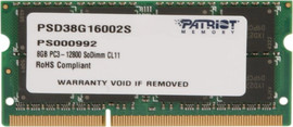 Patriot זיכרון למחשב נייד Patriot Signature 8GB DDR3 1600MHz PSD38G16002S