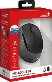 GENIUS עכבר אלחוטי Genius NX-8000S BT+WIFI בצבע שחור