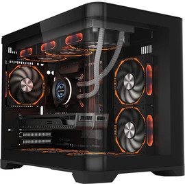 Oem מארז מחשב 1StPlayer UV6 3X ARGB עם מרכז שליטה ושלט בצבע שחור