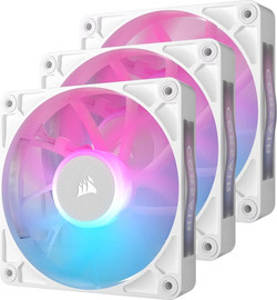 Corsair ערכת מאווררים Corsair iCUE LINK RX120 RGB PWM 120mm 3x Fans Starter Kit בצבע לבן