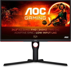 AOC מסך מחשב לגיימינג AOC 24.5" 25G3ZM VA FHD 240Hz 0.5ms 25G3ZM-BK