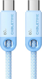 Oem כבל CABLETIME USB-C 60W Charging Cable 2m - Blue