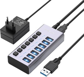 Oem רכזת USB Acasis ל-7 יציאות USB-A 3.1 10Gbps 24W AC-HS707