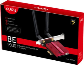 CUDY מתאם אלחוטי Cudy BE9300 Wi-Fi 7 PCI Express WE9300 בצבע שחור