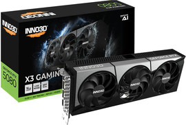 Inno3d כרטיס מסך Inno3D GeForce RTX 5080 X3 GAMING OC 16GB דגם G50803-16D7X-17603930
