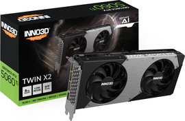 Inno3d כרטיס מסך Inno3D RTX 5060 Ti 8GB TWIN X2 N506T2-08D7-193075N