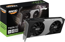 Inno3d כרטיס מסך Inno3D RTX 5060 Ti 16GB TWIN X2 דגם N506T2-16D7-191073N