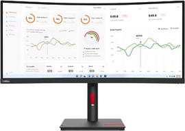 Lenovo מסך מחשב Lenovo ThinkVision T34w-30 34 בצבע שחור 63D4GAT1IS