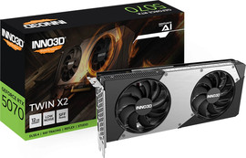 Inno3d כרטיס מסך Inno3D RTX 5070 TWIN X2 12GB דגם N50702-12D7-195064N