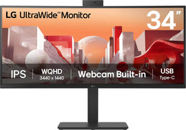 LG מסך מחשב קעור LG 34BA85QE-B בגודל 34 אינץ' בצבע שחור