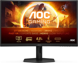 AOC מסך מחשב קעור לגיימינג AOC C27G4ZXU בגודל 27 אינץ' בצבע שחור