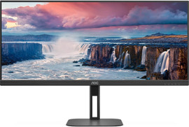 AOC מסך מחשב AOC U34V5C/BK קעור בגודל 34" ברזולוציית WQHD