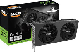 Inno3d כרטיס מסך Inno3D GeForce RTX 5060 TWIN X2 8GB דגם N50602-08D7-195071N