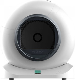Petstar ארגז חול (שירותים אוטומטיים) אוטומטי חכם לחתולים PETSTAR X26 בנפח 65 ליטר בצבע אפור