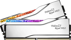 G.skill זיכרון G.Skill Trident Z5 Royal Neo DDR5 64GB (2x32GB) 6000 CL30 בצבע כסוף