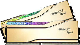 G.skill זיכרון G.Skill Trident Z5 Royal DDR5 64GB (2x32GB) 6000 CL28 בצבע זהב