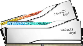 G.skill זיכרון G.Skill Trident Z5 Royal DDR5 32GB (2x16GB) 6400 CL32 בצבע כסוף