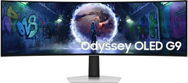 SAMSUNG מסך מחשב קעור לגיימינג Samsung 49" Odyssey G9 OLED S49DG932SM בצבע כסוף