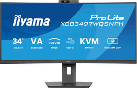 Iiyama מסך מחשב קעור IIYAMA ProLite XCB3497WQSNPH-B1 בגודל 34 אינץ' בצבע שחור