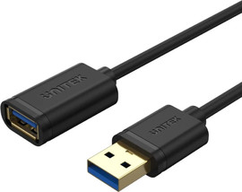 UNITEK כבל USB 3.0 מאריך 2מ' UNITEK בצבע שחור