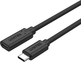 UNITEK כבל מאריך UNITEK USB-C באורך 1 מטר בצבע שחור