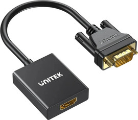 UNITEK מתאם VGA ל-HDMI UNITEK V1112ABK01
