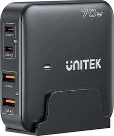 UNITEK מטען UNITEK 70W עם 2 חיבורי USB-C ו-2 חיבורי USB-A