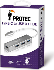 Protec מפצל USB 3.1 PROTEC 4 PORT DM152