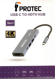 Protec PROTEC DM291 - מולטיפורט 5 ב-1 עם טעינה ותצוגה