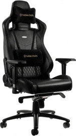 Noblechairs Noblechairs EPIC Real Leather Gaming Chair Black עור אמיתי NBL-RL-BLA-001