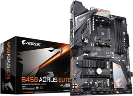 Gigabyte לוח אם Gigabyte B450 AORUS ELITE GB450AORUSEL בצבע שחור