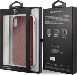 Oem כיסוי עור קשה CG MOBILE IPhone XS MAX MERCEDES NEW BOW I בצבע אדום