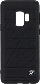 Oem מארז עור אמיתי Galaxy S9 BMW EMBOSSED HEXAGON צבע שחור