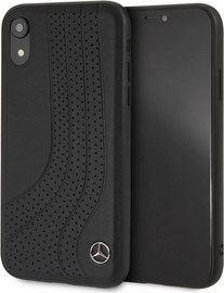 Oem מגן טלפון CG MOBILE IPhone XR MERCEDES Genuine Leather Hard Case NEW BOW I בצבע חום