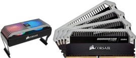 Corsair זיכרון RAM Corsair DDR4 16G (8Gx2) 3200 Dominator Platinum RGB בצבע כסוף