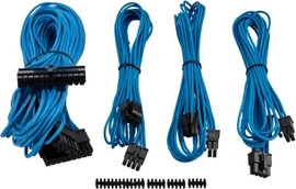 Corsair ערכת כבלים מותאמים אישית למחשב Corsair Premium Type 4 (דור 3) צבע כחול CP-8920147