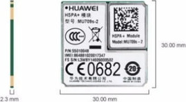 Huawei מודול 3G Huawei Mini PCI-E MU709S בצבע שחור