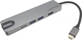 Gold Touch תחנת עגינה מיני USB Type-C עם חיבורי Gold Touch SU-C06 HDMI + 2xUSB + LAN + TF Slot & PD