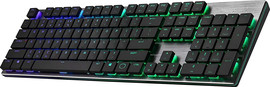 Cooler Master מקלדת גיימינג מכנית אלחוטית Cooler Master SK651 עם תאורת RGB בשפה עברית-אנגלית