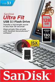SanDisk כונן USB SanDisk Ultra Fit™ 128GB SDCZ430-128G-G46 בצבע שחור