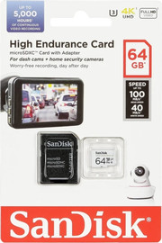 SanDisk כרטיס זיכרון SanDisk Video Monitoring 64GB SDSQQNR-064G-GN6IA בצבע שחור