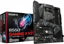 Gigabyte לוח אם Gigabyte B550 GAMING X V2 מק"ט: GB550GAMINGXV2 בצבע שחור
