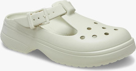Crocs Crocs Classic Mary Jane Clog - כפכפי קרוקס לנשים מרי ג'ין בצבע קרם