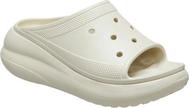 Crocs Crocs Crush Slide - כפכפי סלייד קרוקס קראש לנשים בצבע לבן קרם