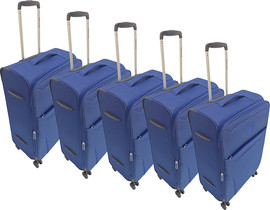 TREKGEAR סט 5 טרולים - למשפחות שאוהבות לטוס LOW COEST - כחול